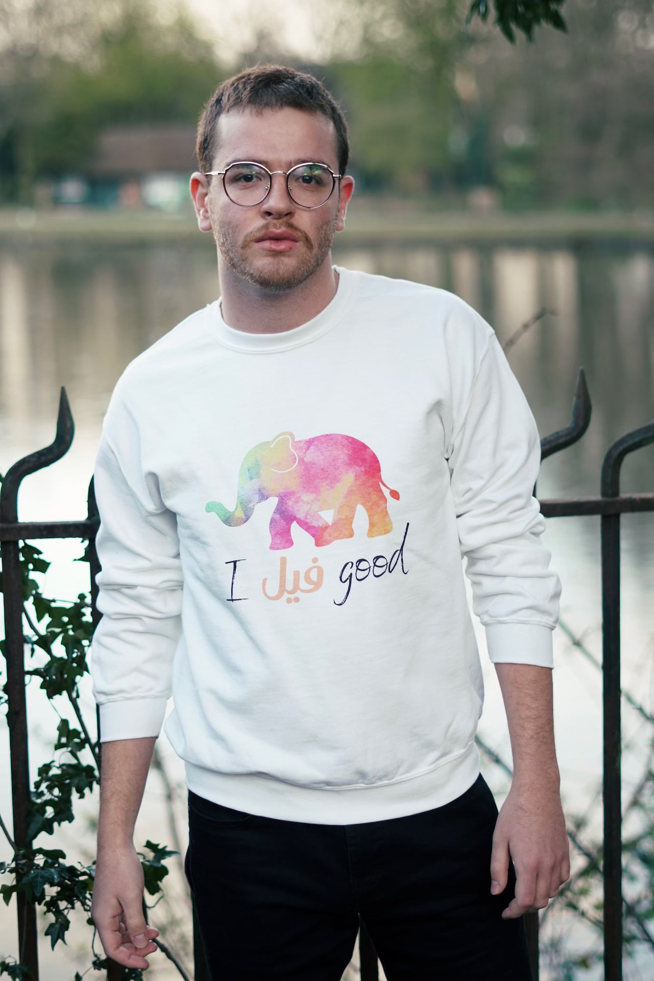 I feel good - elephant sweatshirt